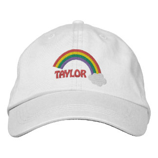 Personalisiert Name Gay Pride Rainbow Bestickte Baseballkappe