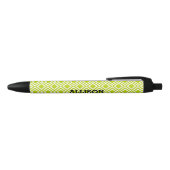 Personalisiert Name Geometric Diamond Lime Green Kugelschreiber (Oberseite)