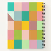 Personalisiert Name Geometric Patchwork Spring Gre Notizblock (Rückseite)
