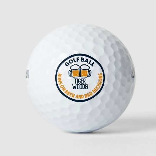 Personalisiert Name Geschenkbier | Funny Quot Golfball (Vorderseite)