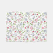 Personalisiert Name Girl Floral Baby Blanket Fleecedecke (Vorderseite (Horizontal))