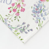 Personalisiert Name Girl Floral Baby Blanket Fleecedecke (Ecke)