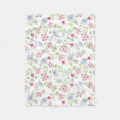 Personalisiert Name Girl Floral Baby Blanket Fleecedecke (Vorderseite)