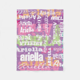 Personalisiert Name Girls Blanket Fleecedecke