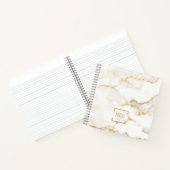 Personalisiert Name Gold Effect Marmorguestbook Notizblock (Innenseite)