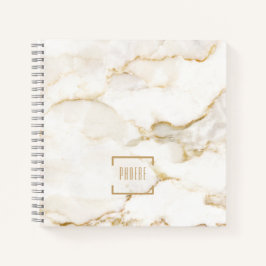 Personalisiert Name Gold Effect Marmorguestbook Notizblock