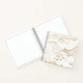 Personalisiert Name Gold Effect Marmorguestbook Notizblock (Innenseite)