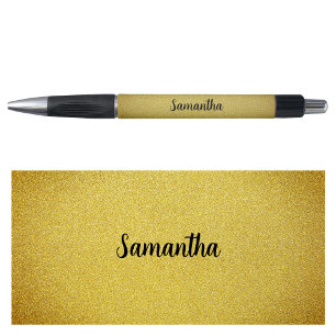 Personalisiert Name Gold Glitzer Kugelschreiber
