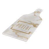 Personalisiert Name Gold Marmor Muster Mama Geburt Schneidebrett (Ecke)