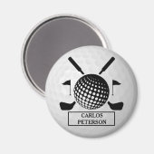 Personalisiert Name Golf Ball Magnet (Vorderseite/Rückseite)