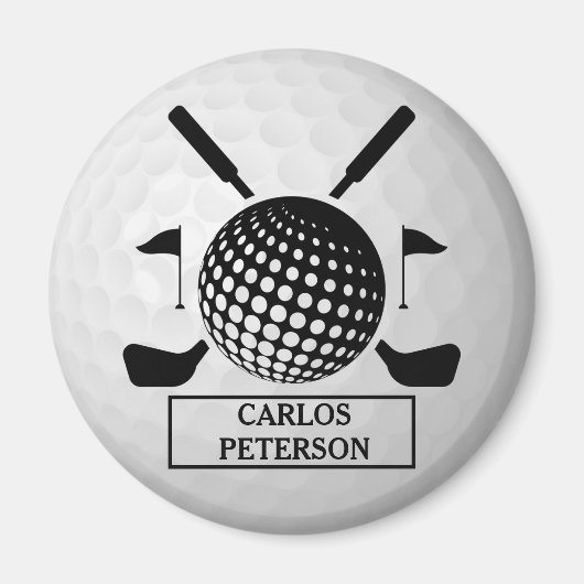 Personalisiert Name Golf Ball Magnet (Vorne)