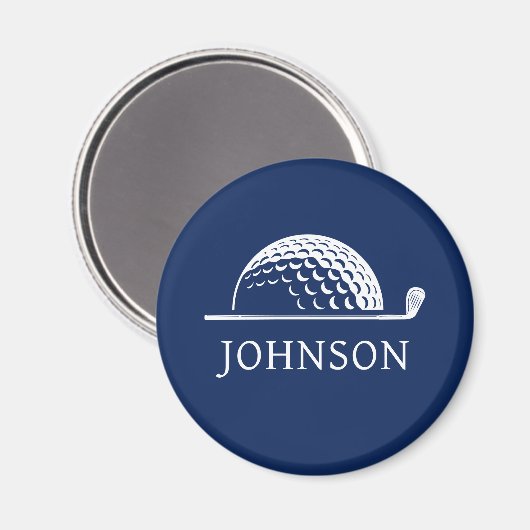 Personalisiert Name Golf Club Ball Magnet (Vorderseite/Rückseite)