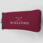 Personalisiert Name Golf Clubs Burgundy Red Golf Headcover (Vorderseite)