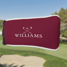 Personalisiert Name Golf Clubs Burgundy Red Golf Headcover