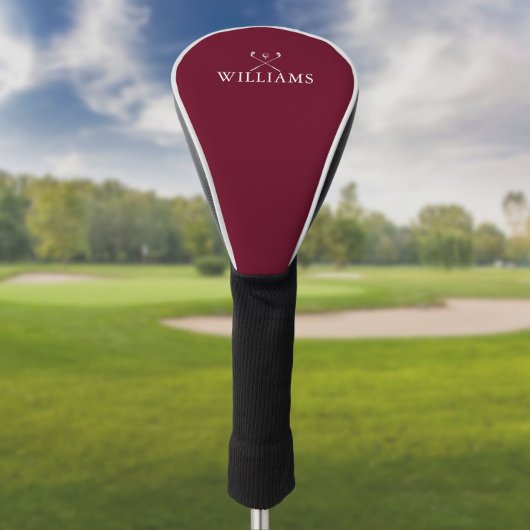 Personalisiert Name Golf Clubs Burgundy Red Golf Headcover