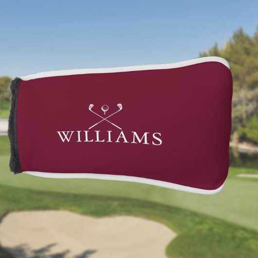 Personalisiert Name Golf Clubs Burgundy Red Golf Headcover