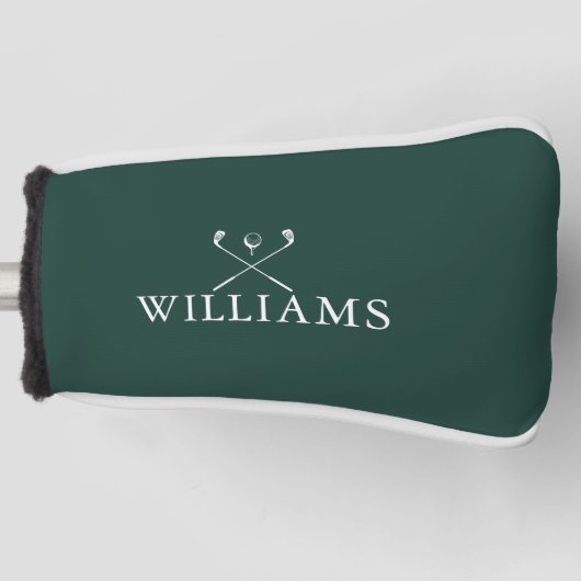 Personalisiert Name Golf Clubs Emerald Green Golf Headcover (Vorderseite)