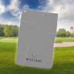 Personalisiert Name Golf Clubs Golf Grau Golfhandtuch<br><div class="desc">Personalisieren Sie den Namen in klassischer Typografie,  um ein einzigartiges Golfgeschenk zu schaffen und für jeden Golfer zu behalten. Entwickelt von Thisisnotme©</div>