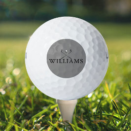 Personalisiert Name Golf Clubs Grau Golfball