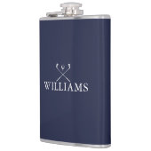 Personalisiert Name Golf Clubs Navy Blue Flachmann (Links)