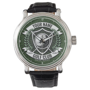 Personalisiert NAME Golfer Golfclub Turf Clubhaus Armbanduhr