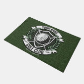Personalisiert NAME Golfer Golfclub Turf Clubhaus Fußmatte (Schrägansicht)