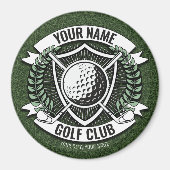 Personalisiert NAME Golfer Golfclub Turf Clubhaus Magnet (Vorne)