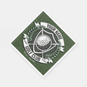 Personalisiert NAME Golfer Golfclub Turf Clubhaus Serviette (Ecke)