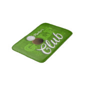 Personalisiert NAME Golfer Green Golf Course Club Badematte (Schrägansicht)
