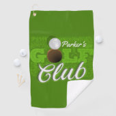 Personalisiert NAME Golfer Green Golf Course Club Golfhandtuch (Insitu)