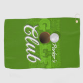 Personalisiert NAME Golfer Green Golf Course Club Golfhandtuch (Horizontal)