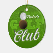 Personalisiert NAME Golfer Green Golf Course Club Keramik Ornament (Links)