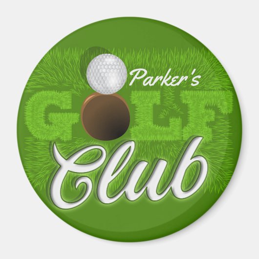Personalisiert NAME Golfer Green Golf Course Club Magnet (Vorne)