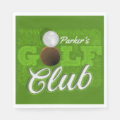 Personalisiert NAME Golfer Green Golf Course Club Serviette (Vorderseite)
