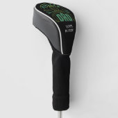 Personalisiert Name Golfer Vater Golf Headcover (angewinkelt)
