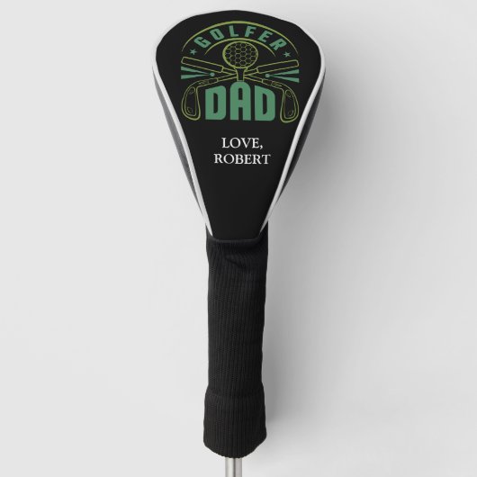 Personalisiert Name Golfer Vater Golf Headcover (Vorderseite)