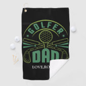 Personalisiert Name Golfer Vater Golfhandtuch (Insitu)