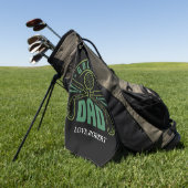 Personalisiert Name Golfer Vater Golfhandtuch (Gras)
