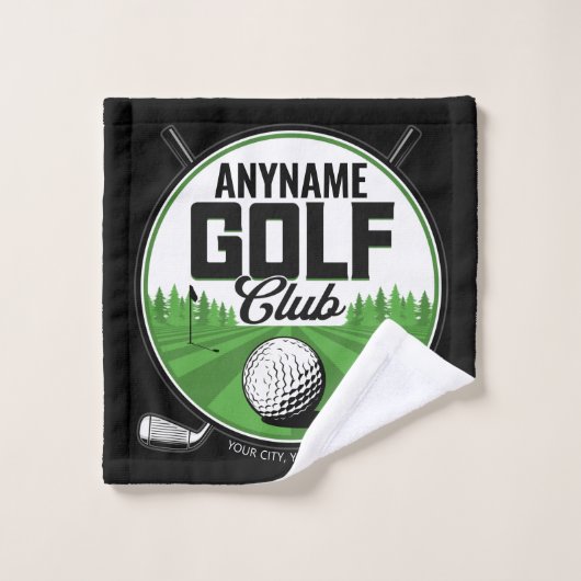 Personalisiert NAME Golfing Pro Golf Club Player Badhandtuch Set (Waschlappen)