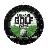 Personalisiert NAME Golfing Pro Golf Club Player Dartscheibe (vorne)