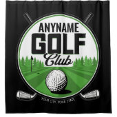 Personalisiert NAME Golfing Pro Golf Club Player Duschvorhang (Vorderseite)