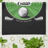 Personalisiert NAME Golfing Pro Golf Club Player Geschirrtuch (Gefaltet)