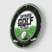 Personalisiert NAME Golfing Pro Golf Club Player Große Wanduhr (Winkel)