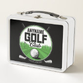 Personalisiert NAME Golfing Pro Golf Club Player Metall Brotdose (Vorderseite)