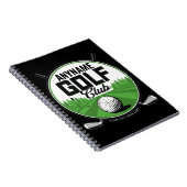 Personalisiert NAME Golfing Pro Golf Club Player Notizblock (Rechte Seite)