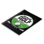 Personalisiert NAME Golfing Pro Golf Club Player Notizblock (Linke Seite)
