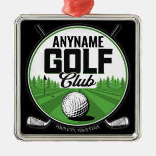 Personalisiert NAME Golfing Pro Golf Club Player Ornament Aus Metall