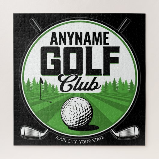 Personalisiert NAME Golfing Pro Golf Club Player Puzzle (Vertikal)