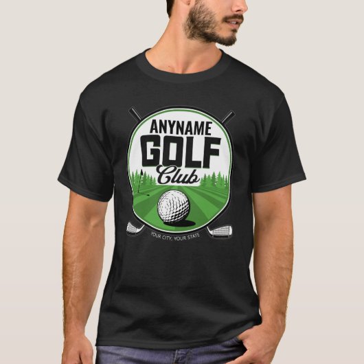 Personalisiert NAME Golfing Pro Golf Club Player T-Shirt (Vorderseite)
