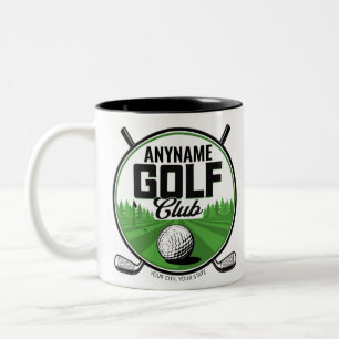 Personalisiert NAME Golfing Pro Golf Club Player Zweifarbige Tasse